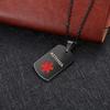 DWJSu Medical Alert ID Black Necklace for Men Stainless Steel ASTHMA Emergency Medical Alert Jewelry Dog Tag Necklace Women view 3