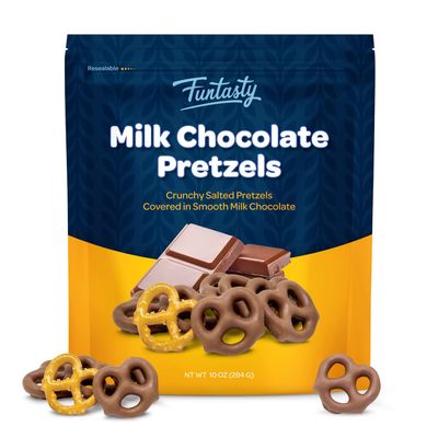Milk Chocolate Covered Pretzels, 10-Ounce Bag