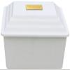 Personalized LegacyGuard Durable Polymer Burial Urn Vault - Granite White Urn Vault for Ground Burial of One Cremation Urn - Made in The U.S.A. view 1