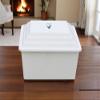 Personalized LegacyGuard Durable Polymer Burial Urn Vault - Granite White Urn Vault for Ground Burial of One Cremation Urn - Made in The U.S.A. view 3