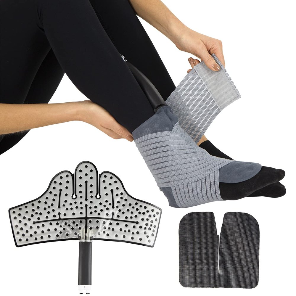 Vive Cold Therapy Machine Replacement Pads for Ankle - Flexible Ergonomic Reusable Padding for Ice Cold Therapy - Pain Relief System - Ankle Adjustable Device Accessory to Reduce Swelling (Pads Only)