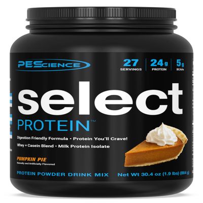 PEScience Select Protein Powder, Whey and Casein Blend, Clean Protein Powder for Women and Men, Low Calorie, Low Carb, Keto Friendly, Gluten Free - Pumpkin Pie, 27 Servings