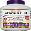 Webber Naturals Vitamin C+D3, 200 Chewable Orange Tablets, 1000 mg of Vitamin C with 1000 IU of Vitamin D3 Per Serving, Bones, Teeth, Immune and Antioxidant Support, Non GMO, Dairy & Gluten Free view 1