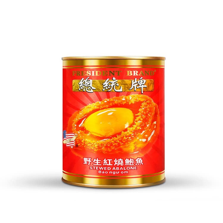 President Brand Greenlike Wild Abalone Canned 10 Pieces Instant Abalone  10  