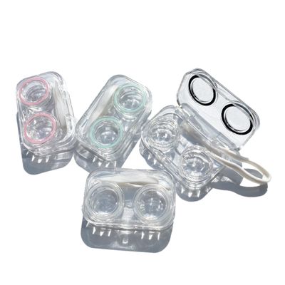 Othirls 4 PCS Contact Lens Cases, Colorful Contact Lens Container Holder, Outdoor Portable Mini Contact Lens Soak Storage Kit for Travel & Home