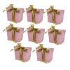 SEIWEI 8PCS Paper Gift Bags with Handle, Party Favor Bag Bulk with Bow Ribbon, Party Bags Bulk for Birthday, Wedding, Party Favour, Present Wrap-Pink view 1