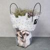 10pcs Clear Flower Bouquet Bags With Handle Dots Florist Shop Transparent Gifts Bag Presents Packaging Supplies for Wedding Birthday Anniversary Christmas Mothers Day Baby Shower Party Black Dots view 2