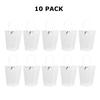 10pcs Clear Flower Bouquet Bags With Handle Dots Florist Shop Transparent Gifts Bag Presents Packaging Supplies for Wedding Birthday Anniversary Christmas Mothers Day Baby Shower Party White Dots view 2