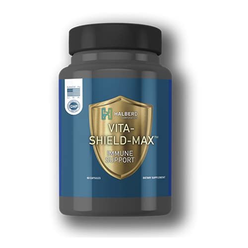 Vita-Shield-Max Immune Support, 60 Capsules, with Vitamin C, VitaminD3, Vitamin E, Vitamin B12, Zinc, Quercetin, Melatonin