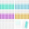 350 Pieces Braces Brush for Cleaner Interdental Brushes Kit Flosser for Braces Dental Braces Cleaner Braces Floss Picks Flossing Head Oral Dental Hygiene Flosser Tooth Cleaning(Basic Colors) view 1