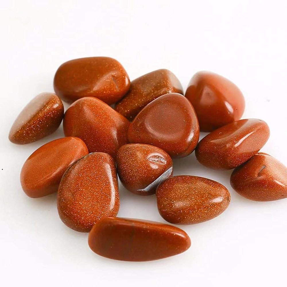 12MM-17MM Natural Quartz Crystal Golden Sand Stone 300g for Healing