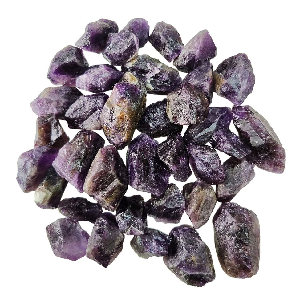 Shubhanjali Original Crystal Zambian Amethyst Raw Chunks Stones 150 Gm Natural Zambian Amethyst Crystals Raw Rough Stone AAA+ Grade Amethyst Crystal Raw Extra Large Gemstone Vastu Correction