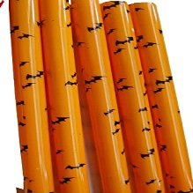 20 Individual Reusable Plastic Halloween Flying Bat Straws (9 inches)