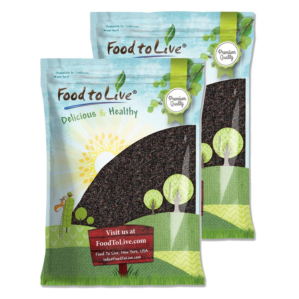 Food to Live Black Rice, 24 Pounds Medium-Grain Rice, Kosher, Vegan, Bulk. Nutty, and Sweet Flavor. Rich in Antioxidants and Dietary Fiber. Great for Stir-Fries, Salads, and Pudding