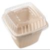 16oz Eco Friendly Bowls with Lids Disposable Compostable Container - Square Bowl Tree Free Sugarcane Bagasse Meal Prep Bento Boxes Take Out Catering Microwavable Deep Container by EcoQuality (300) view 1