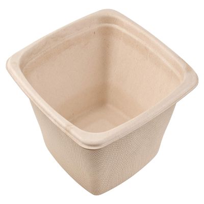 16 oz Eco Friendly Bowls Disposable Compostable Container - Square Bowl Tree Free Sugarcane Bagasse Meal Prep Bento Boxes Take Out Catering Microwavable Deep Container by EcoQuality (250)