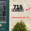 Address Personalized Steel Wall Sign Metal Art Black / 30" view 1
