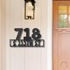 Address Personalized Steel Wall Sign Metal Art Black / 30" view 3