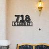Address Personalized Steel Wall Sign Metal Art Black / 30" view 4