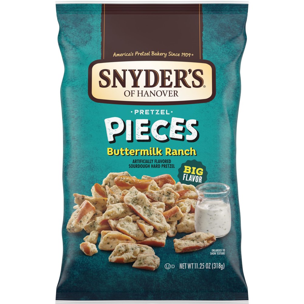 Snyder's of Hanover Buttermilk Ranch Flavored Pretzel Pieces, 11.25 Oz