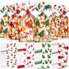 Outus 200 Pieces Christmas Cellophane Treat Bags, Plastic Christmas Cello Bags with Twist Ties for Candy, Cookie, Goodies, Gift Wrap, Xmas Party Favor Supplies (Snowman) view 1