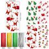 Outus 200 Pieces Christmas Cellophane Treat Bags, Plastic Christmas Cello Bags with Twist Ties for Candy, Cookie, Goodies, Gift Wrap, Xmas Party Favor Supplies (Snowman) view 2