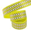 10 Yards Black White Ribbon Stripe Ribbon Halloween Christmas Checkered Wired Ribbon Decorative Ribbons for Xmas Fall Tree Wrapping Wreath Bouquet Crafts,Yellow,10yard view 1