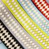 10 Yards Black White Ribbon Stripe Ribbon Halloween Christmas Checkered Wired Ribbon Decorative Ribbons for Xmas Fall Tree Wrapping Wreath Bouquet Crafts,Red,50yard view 2