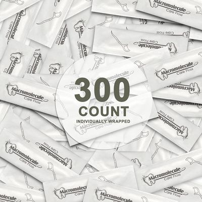 300 Pack Dental Floss Picks Individually Wrapped, Single Wrapped Floss, Travel Dental Floss, Unflavored Floss Picks,Dental Flossers,Floss Sticks,Tooth Floss,Dental Picks Disposable