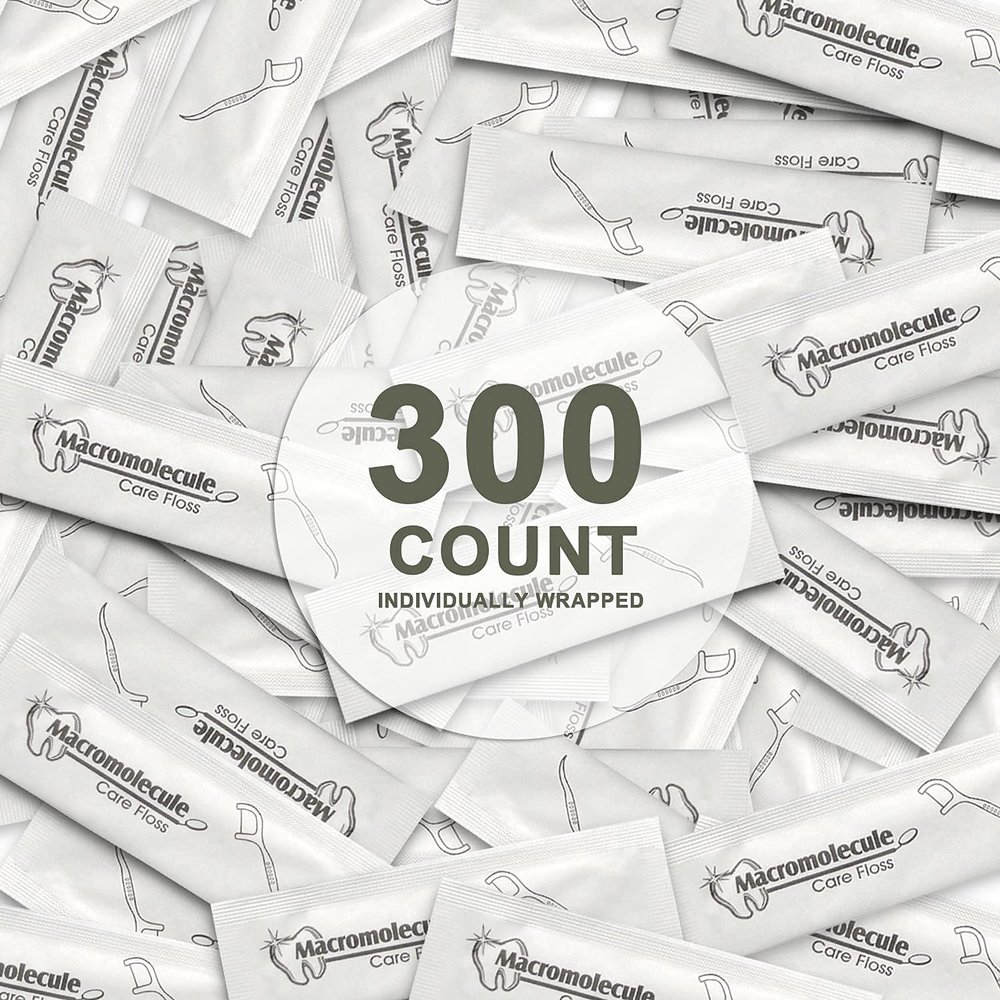 300 Pack Dental Floss Picks Individually Wrapped, Single Wrapped Floss, Travel Dental Floss, Unflavored Floss Picks,Dental Flossers,Floss Sticks,Tooth Floss,Dental Picks Disposable