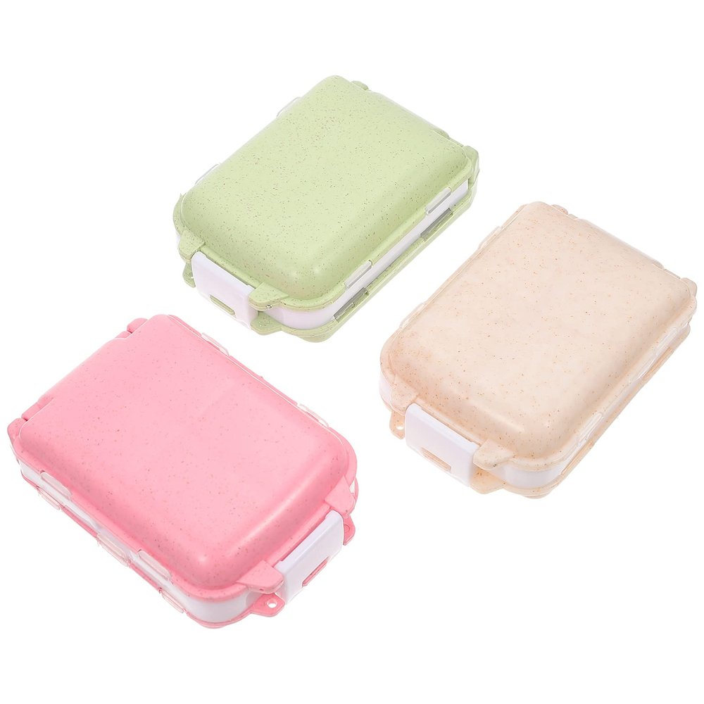 3pcs Portable Travel Medicine Organizer Compact Pill Cases Transparent Design for Easy Storage and Classification for Daily Use and Travel