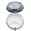 2PCS Round Mini Portabler Stainless Steel Pill Box Case Pocket 2 inches Medicine Tablet Holder Organizer Case for Purse -Compact 3 Compartment(Rainbow Wave Pattern) view 4