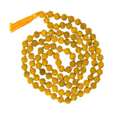108+1 Beads Pure Turmeric mala for Mantra jaap
