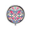 2PCS Round Mini Portabler Stainless Steel Pill Box Case Pocket 2 inches Medicine Tablet Holder Organizer Case for Purse -Compact 3 Compartment(Color pFamous Painting Starry skyhoenix Tail) view 1