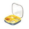 1PC Pill Box, Medicine Organizer for Purse, Daily Vitamin Case 4 Days for Travel, PC+PP Cute Weekly Supplement Capsule Small Container for Pocket, Portable Gummies HolderDark Blue view 1