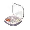 1PC Pill Box, Medicine Organizer for Purse, Daily Vitamin Case 4 Days for Travel, PC+PP Cute Weekly Supplement Capsule Small Container for Pocket, Portable Gummies HolderRusset view 1