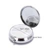 2PCS Round Mini Portabler Stainless Steel Pill Box Case Pocket 2 inches Medicine Tablet Holder Organizer Case for Purse -Compact 3 Compartment(Colorful Little Dog Footprints on Black) view 2