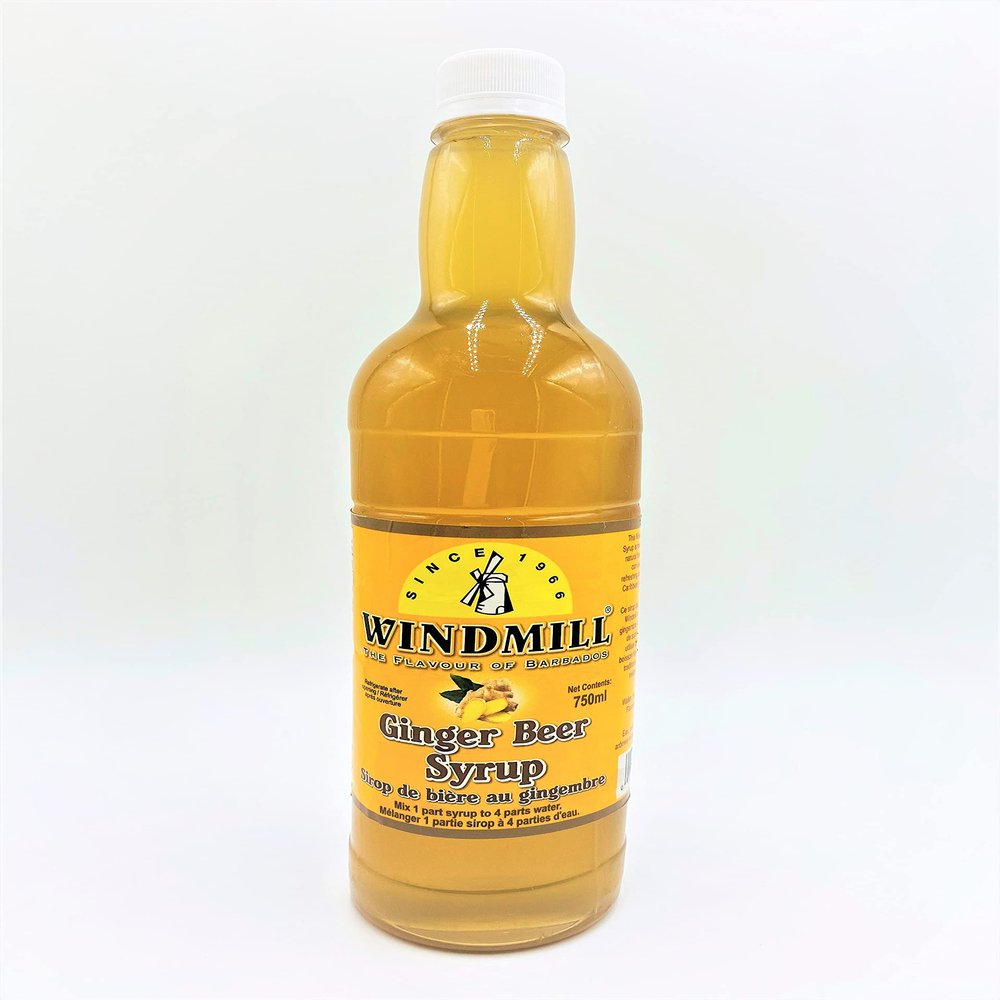 Bajan WINDMILL Ginger Beer Syrup 750 ml, Ready to drink with ice cubes or Hot