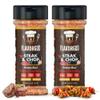 Steak & Chop Rub Seasoning Mix, 2 Bottles by Flavor God - Premium All Natural & Healthy Spice Blend for Beef, & Pork - Kosher, Zero Carbs, Gluten-Free & Vegan - Great Flavor Spices and Seasoning Gift view 1