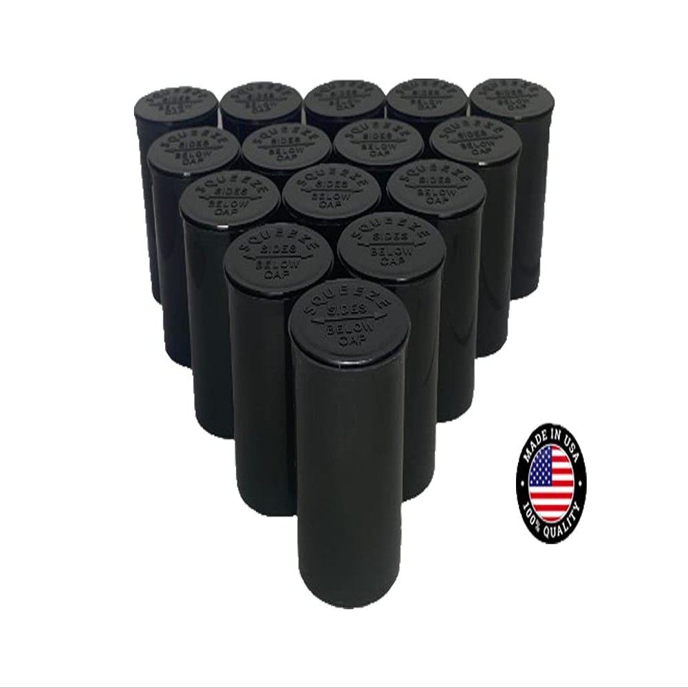 19 Dram Squeeze Pop Top Medium Prescription Vials/Bottle for All Your Pills or Herbs by EVO Plastics-(15 Pieces) (Clear)