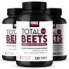 Force Factor Total Beets Blood Pressure Supplements, Nitric Oxide Supplement with Beet Root Powder, Nitrates, Grapeseed Extract for Circulation, Cardiovascular, Heart Health, 360 Tablets, 3 Pack view 1