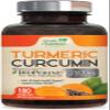 Turmeric Curcumin Supplement 2600mg - 95% Curcuminoids with Organic Turmeric & BioPerine Black Pepper for Best Absorption, Nature's Vegan Joint Support, Non-GMO Tumeric, Bottled in USA - 180 Capsules view 1