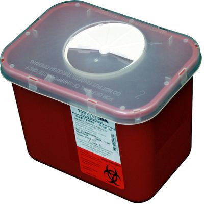 Oakridge 1 Gallon Sharps Container -40 Pack | Rotor Lid | Physician Business Bundle | Full case