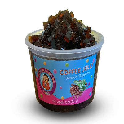 Premium Coconut Jelly Dessert Topping by Buddha Bubbles Boba (Coffee/Espresso Jelly)
