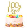 100 Days Cake Topper, One Hundred Days Party Decorations, Baby Birthday Cake Toppers, Gold Glitter Baby Shower view 1