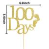 100 Days Cake Topper, One Hundred Days Party Decorations, Baby Birthday Cake Toppers, Gold Glitter Baby Shower view 4