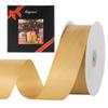LIUYAXI Gold Double Face Satin Ribbon 2" X 50 Yards, Ribbons Perfect for Crafts, Gift Wrapping, Bow Making and More view 1