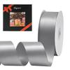 LIUYAXI Silver Double Face Satin Ribbon 1-1/2" X 50 Yards, Ribbons Perfect for Crafts, Gift Wrapping, Bow Making and More view 1