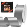 LIUYAXI Silver Double Face Satin Ribbon 2" X 50 Yards, Ribbons Perfect for Crafts, Gift Wrapping, Bow Making and More view 1