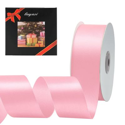 LIUYAXI Pink Double Face Satin Ribbon 1-1/2" X 50 Yards, Ribbons Perfect for Crafts, Gift Wrapping, Bow Making and More